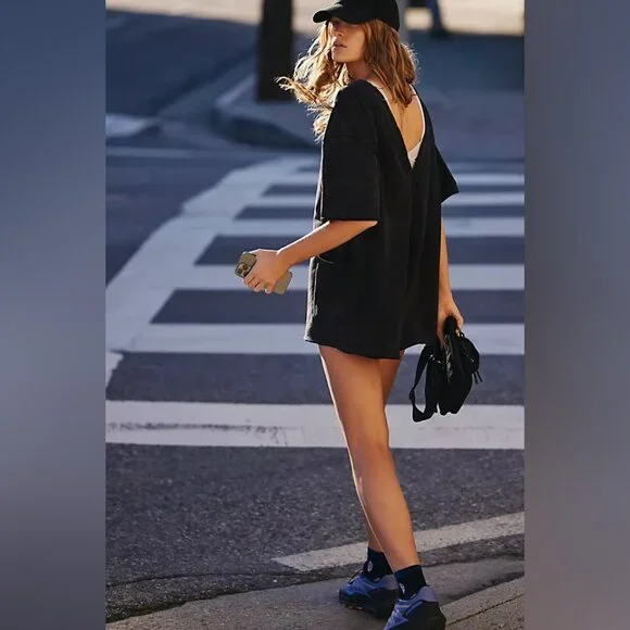 Free People Movement Hot Shot Tee Romper NWT - Picture 2 of 8